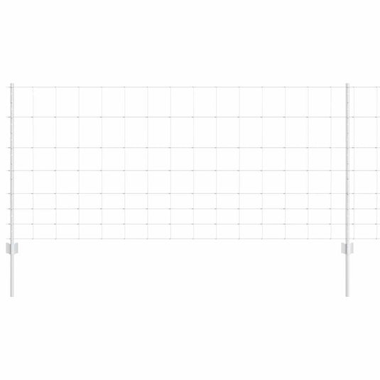 Vidaxl hek met paal zilver 1 x 25 m staal