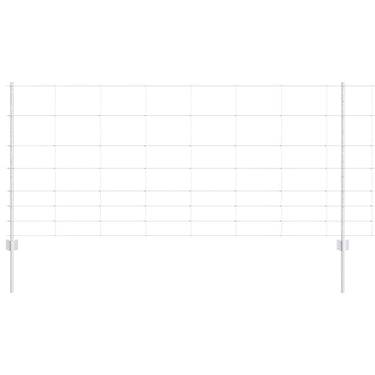 Vidaxl hek met paal zilver 1 x 25 m staal