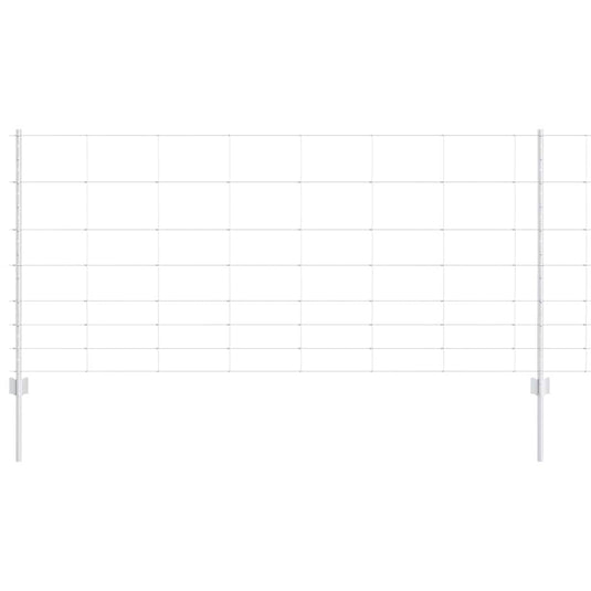 Vidaxl hek met paal zilver 1 x 25 m staal