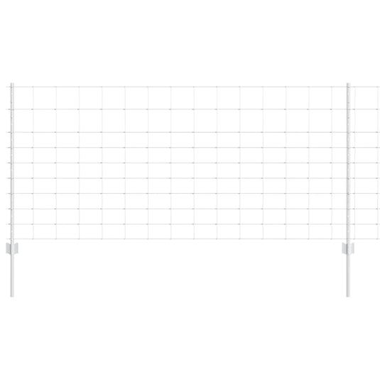 Vidaxl hek met paal zilver 1 x 25 m staal