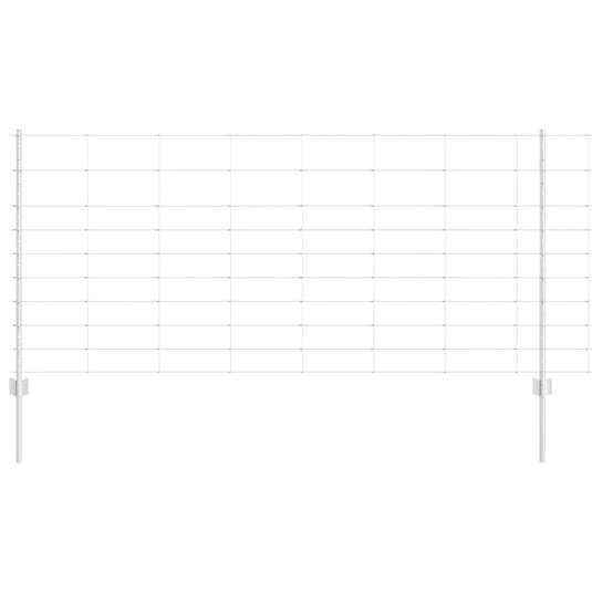 Vidaxl hek met paal zilver 1 x 25 m staal