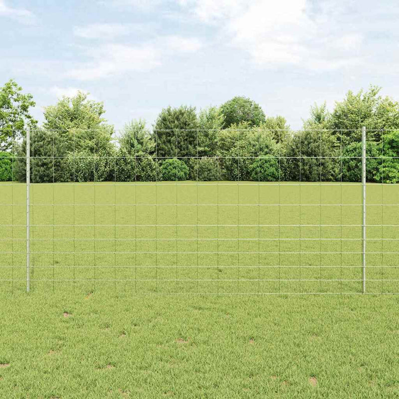 ギャラリービューアに画像をロードする, Vidaxl hek met paal zilver 1,2 x 25 m staal
