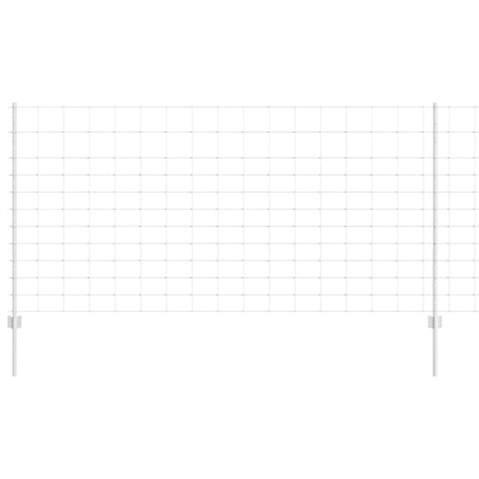 Vidaxl hek met paal zilver 1,2 x 25 m staal