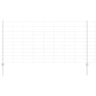 Vidaxl hek met paal zilver 1,2 x 25 m staal