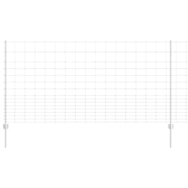 Vidaxl hek met paal zilver 1,2 x 25 m staal
