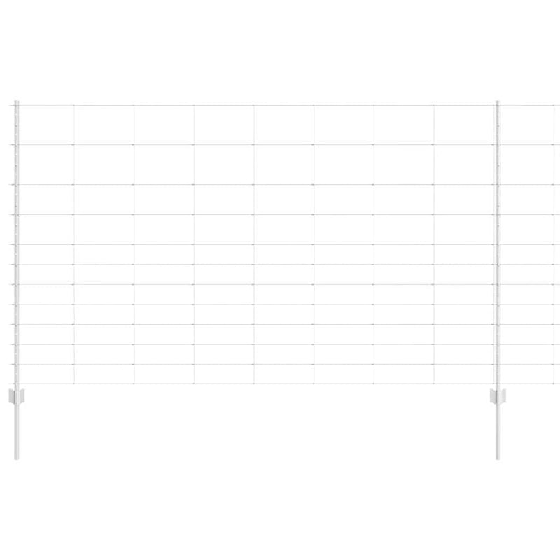 Chargez l'image dans la visionneuse de la galerie, Vidaxl hek met paal zilver 1,4 x 25 m staal
