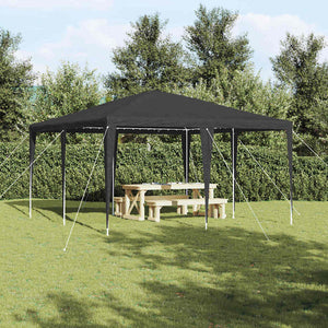 Vidaxl partytent antraciet 400 x 400 x 266 cm polyethyleen en staal