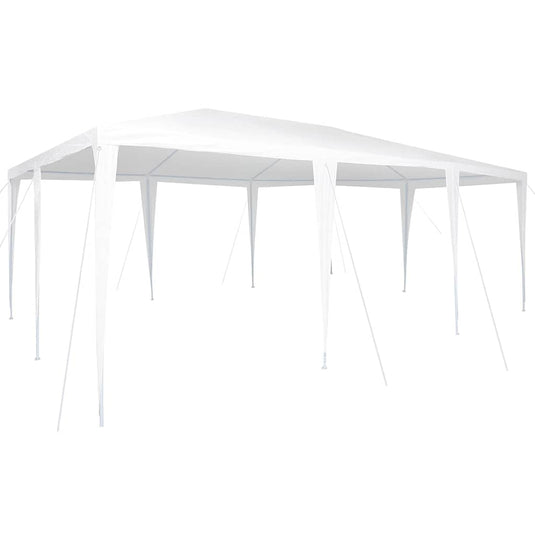 Vidaxl partytent wit 600 x 400 x 266 cm polyethyleen en staal