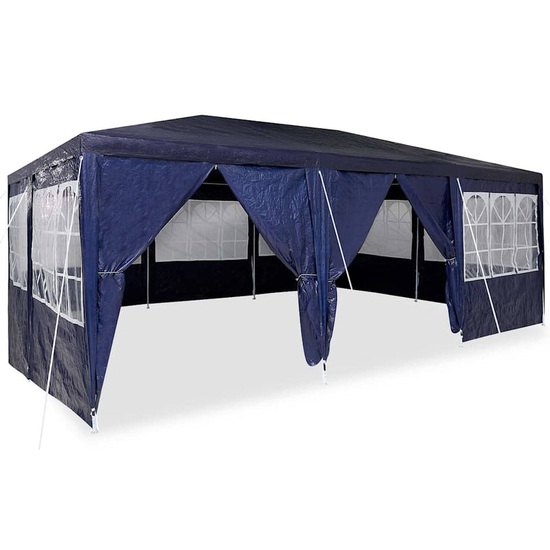 Afbeelding laden in galerijviewer, Vidaxl partytent blauw 600 x 400 x 266 cm polyetheen
