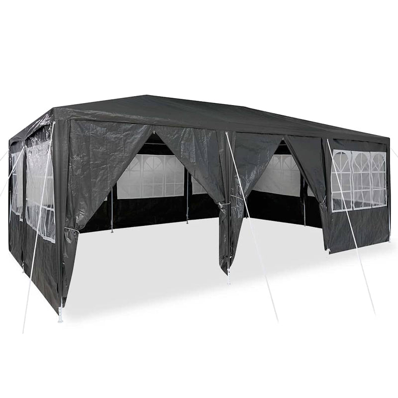 Afbeelding laden in galerijviewer, Vidaxl partytent antraciet 600 x 400 x 266 cm polyetheen
