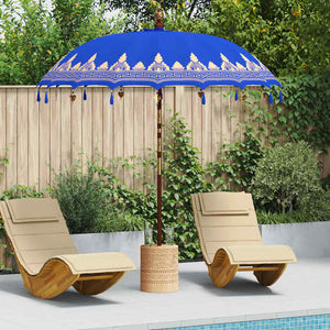 Vidaxl balinese parasol blauw 215 x 215 x 260 cm