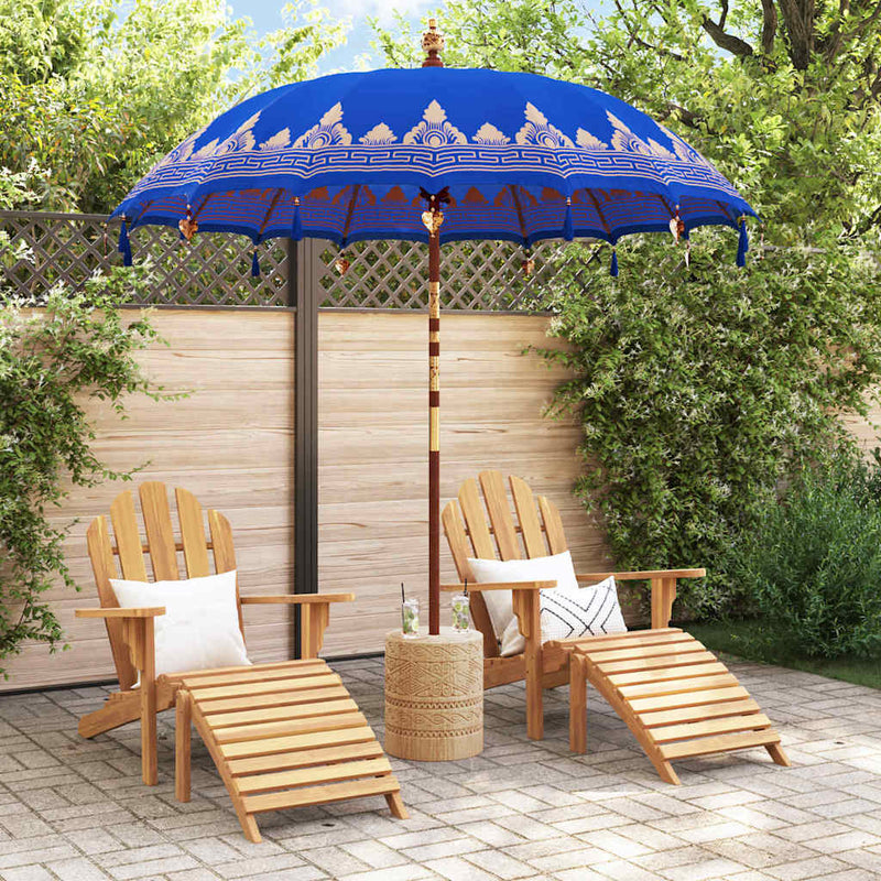 ギャラリービューアに画像をロードする, Vidaxl balinese parasol blauw 215 x 215 x 260 cm
