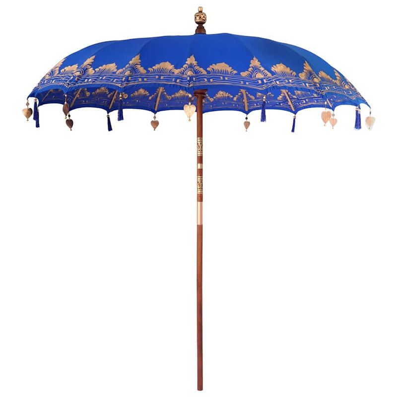 ギャラリービューアに画像をロードする, Vidaxl balinese parasol blauw 215 x 215 x 260 cm
