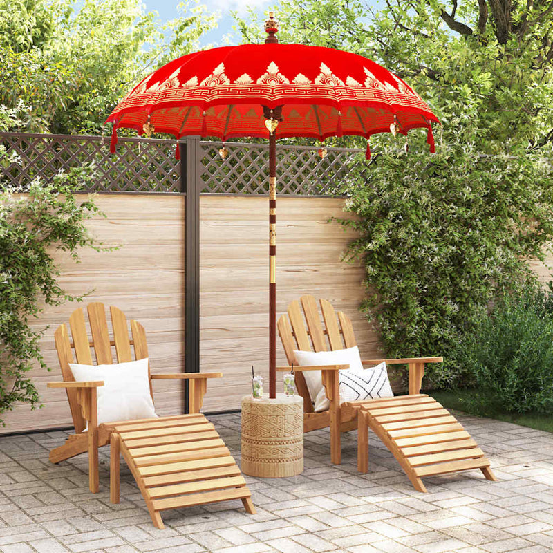 Chargez l'image dans la visionneuse de la galerie, Vidaxl balinese parasol rood 185 x 185 x 260 cm

