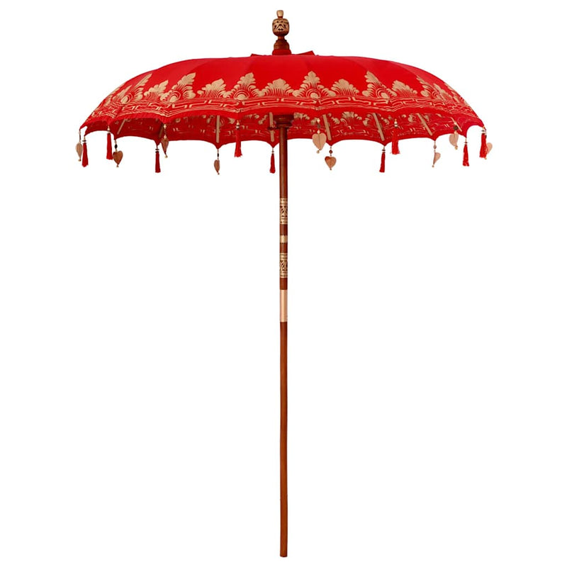 Chargez l'image dans la visionneuse de la galerie, Vidaxl balinese parasol rood 185 x 185 x 260 cm

