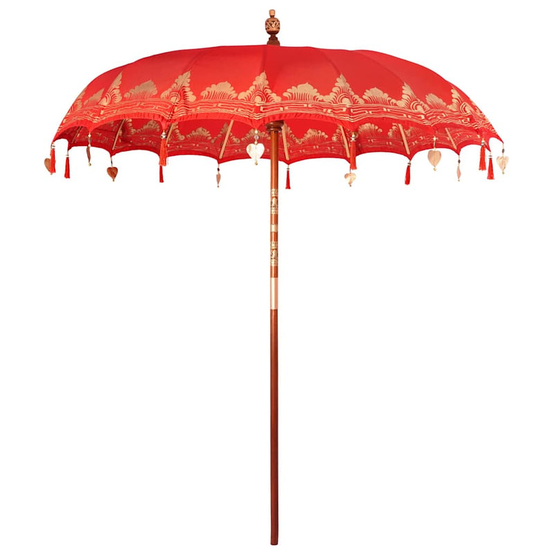 Chargez l'image dans la visionneuse de la galerie, Vidaxl balinese parasol rood 215 x 215 x 260 cm
