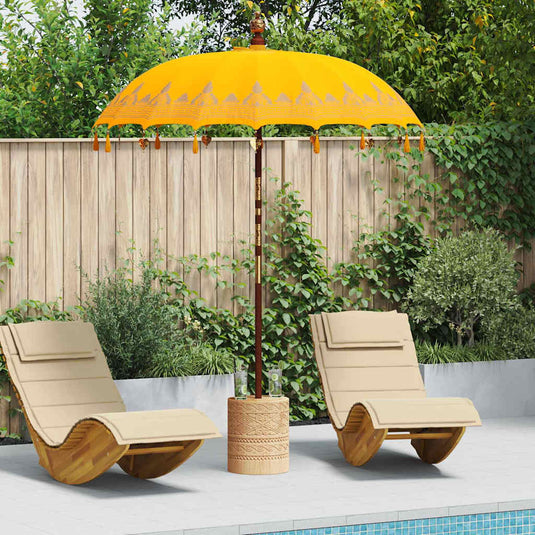 Vidaxl balinese parasol geel 185 x 185 x 260 cm