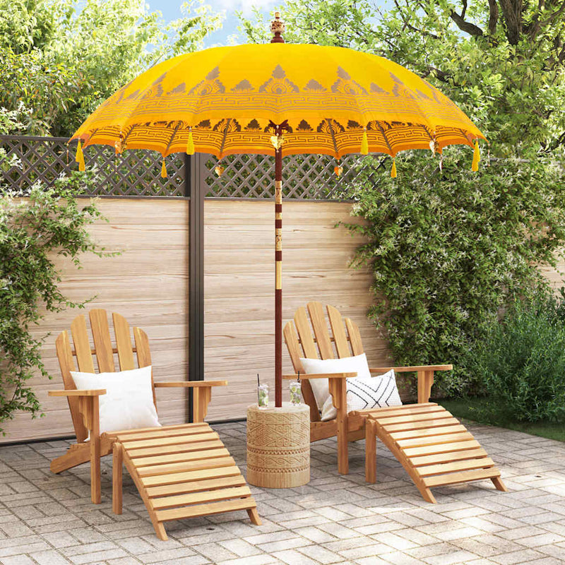 Afbeelding laden in galerijviewer, Vidaxl balinese parasol geel 215 x 215 x 260 cm
