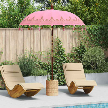 Vidaxl balinese parasol roze 185 x 185 x 260 cm