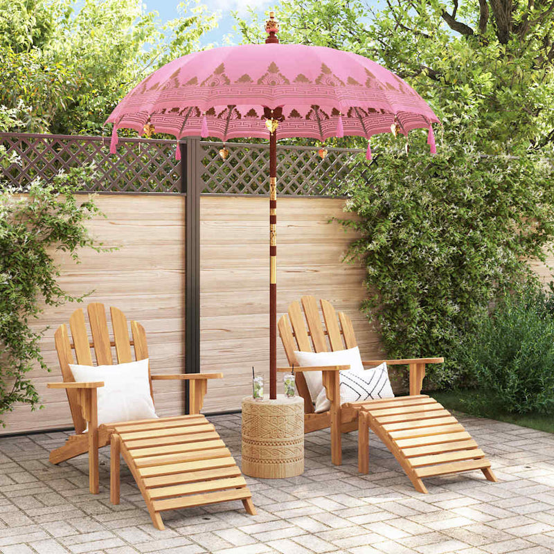 Chargez l'image dans la visionneuse de la galerie, Vidaxl balinese parasol roze 185 x 185 x 260 cm
