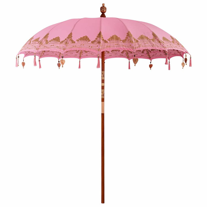 Afbeelding laden in galerijviewer, Vidaxl balinese parasol roze 215 x 215 x 260 cm
