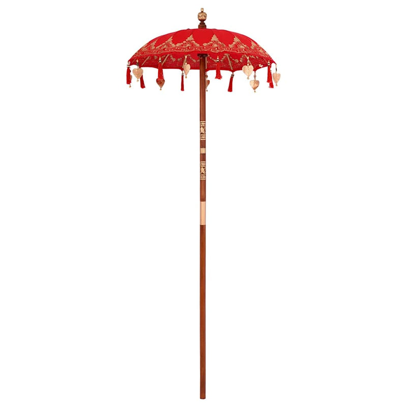 Afbeelding laden in galerijviewer, Vidaxl balinese parasol rood 125 x 125 x 260 cm
