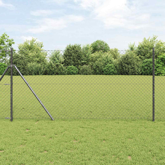 Vidaxl kettenschakelhek grijs 10 x 1,4 m staal