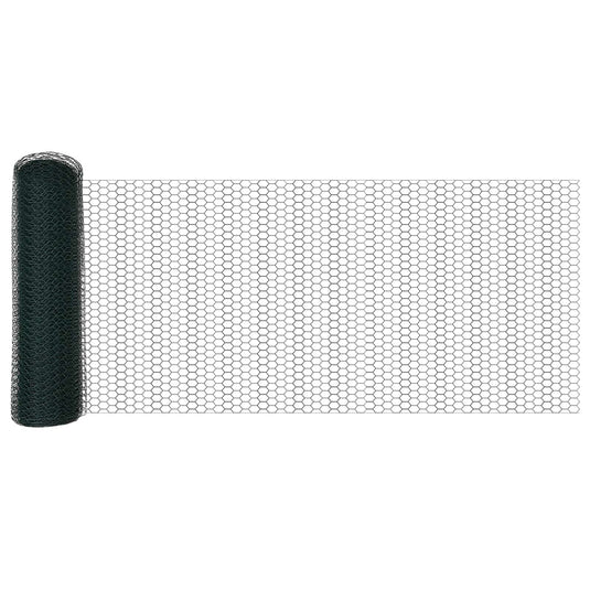 Vidaxl hexagon hek groen 0,8 x 10 m pvc