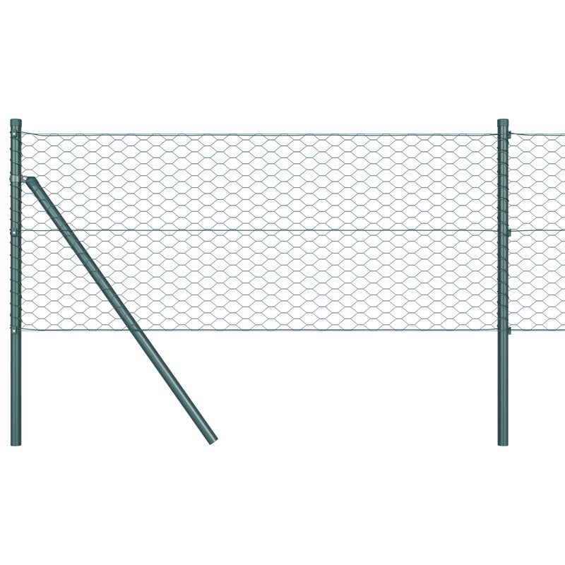 Afbeelding laden in galerijviewer, Vidaxl hexagon hek groen 0,8 x 10 m pvc
