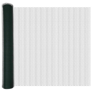 Vidaxl hexagon hek groen 1,4 x 10 m pvc