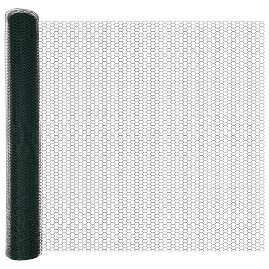 Vidaxl hexagon hek groen 1,4 x 10 m pvc