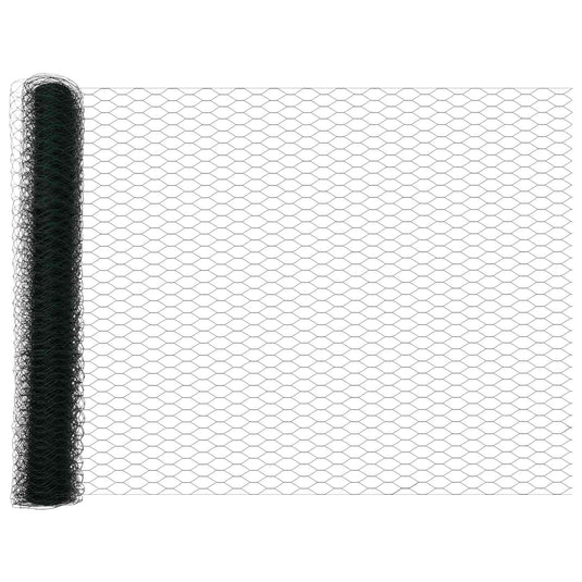 Vidaxl hexagon hek groen 1,4 x 10 m pvc