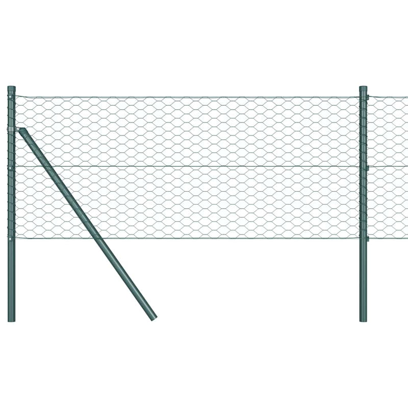 Afbeelding laden in galerijviewer, Vidaxl hexagon hek groen 0,6 x 50 m pvc
