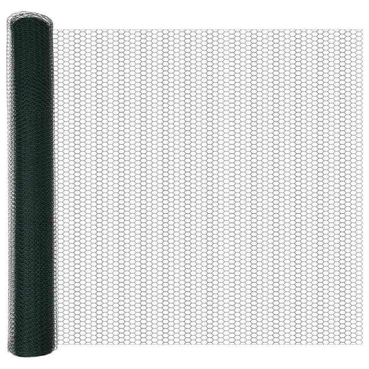 Vidaxl hexagon hek groen 1 x 50 m pvc