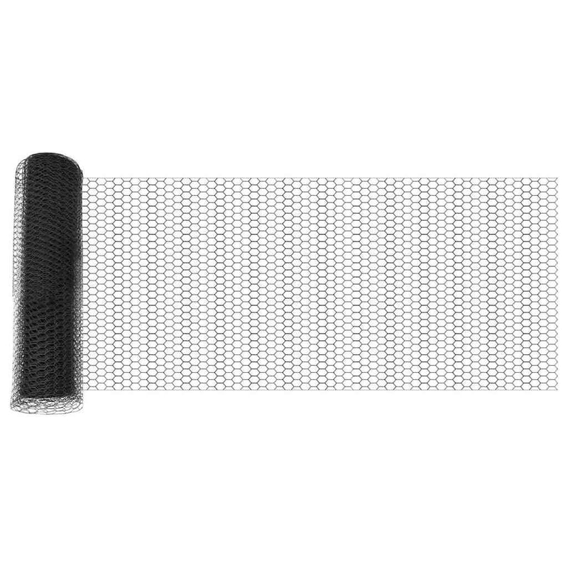 Afbeelding laden in galerijviewer, Vidaxl hexagon hek grijs 0,5 x 50 m pvc
