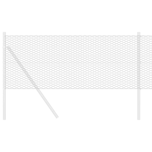 Vidaxl hexagon hek grijs 0,5 x 50 m pvc