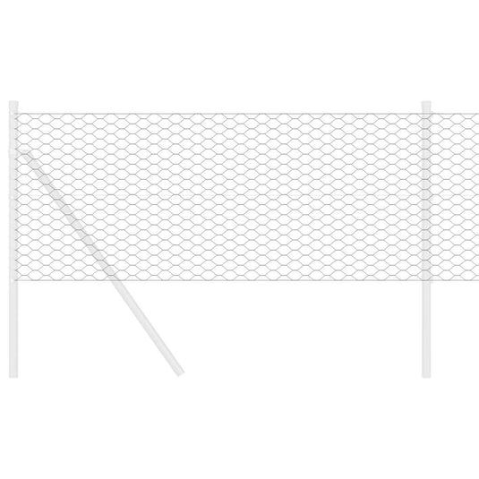 Vidaxl hexagon hek grijs 0,5 x 50 m pvc