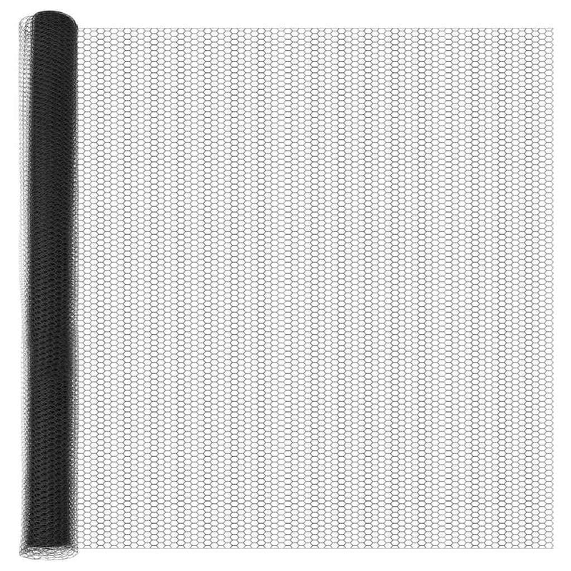 Afbeelding laden in galerijviewer, Vidaxl hexagon hek grijs 1,5 x 50 m pvc

