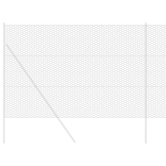 Vidaxl hexagon hek grijs 1,5 x 50 m pvc