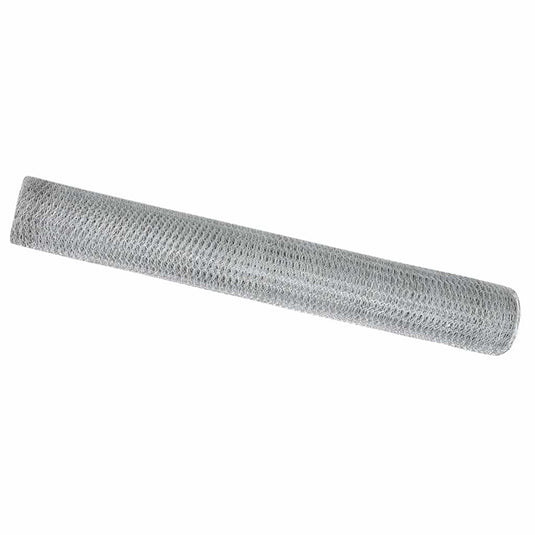 Vidaxl hexagon hek zilver 1,4 x 25 m gegalvaniseerd staal