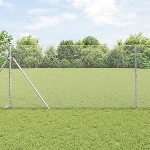 Vidaxl hexagon hek zilver 1,4 x 25 m gegalvaniseerd staal