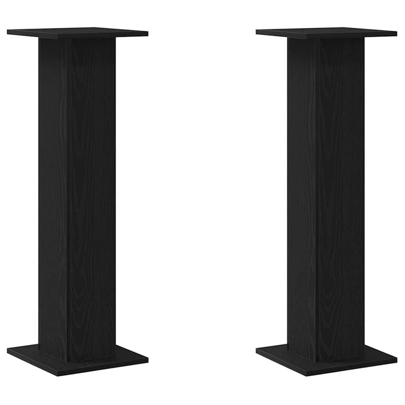 ギャラリービューアに画像をロードする, Vidaxl plantenstandaard 2 pcs zwart eiken 30 x 30 x 95 cm bewerkt hout
