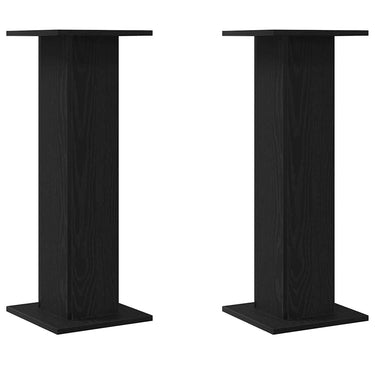 Vidaxl plantenstandaard 2 pcs zwart eiken 30 x 30 x 80 cm bewerkt hout
