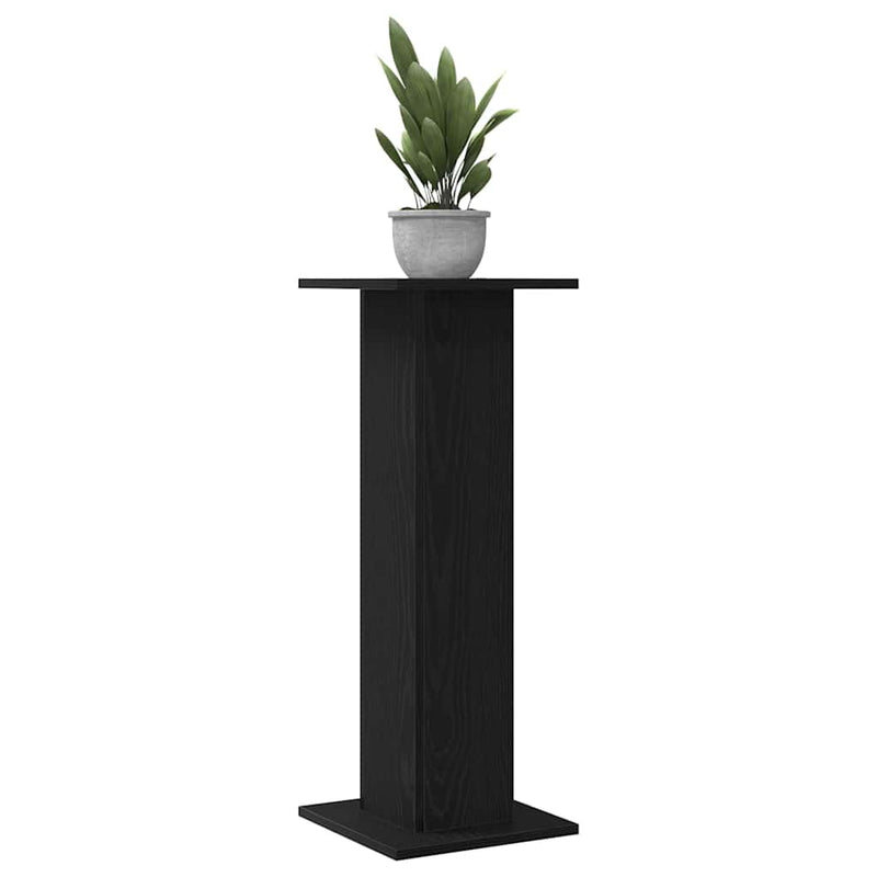 ギャラリービューアに画像をロードする, Vidaxl plantenstandaard 2 pcs zwart eiken 30 x 30 x 80 cm bewerkt hout

