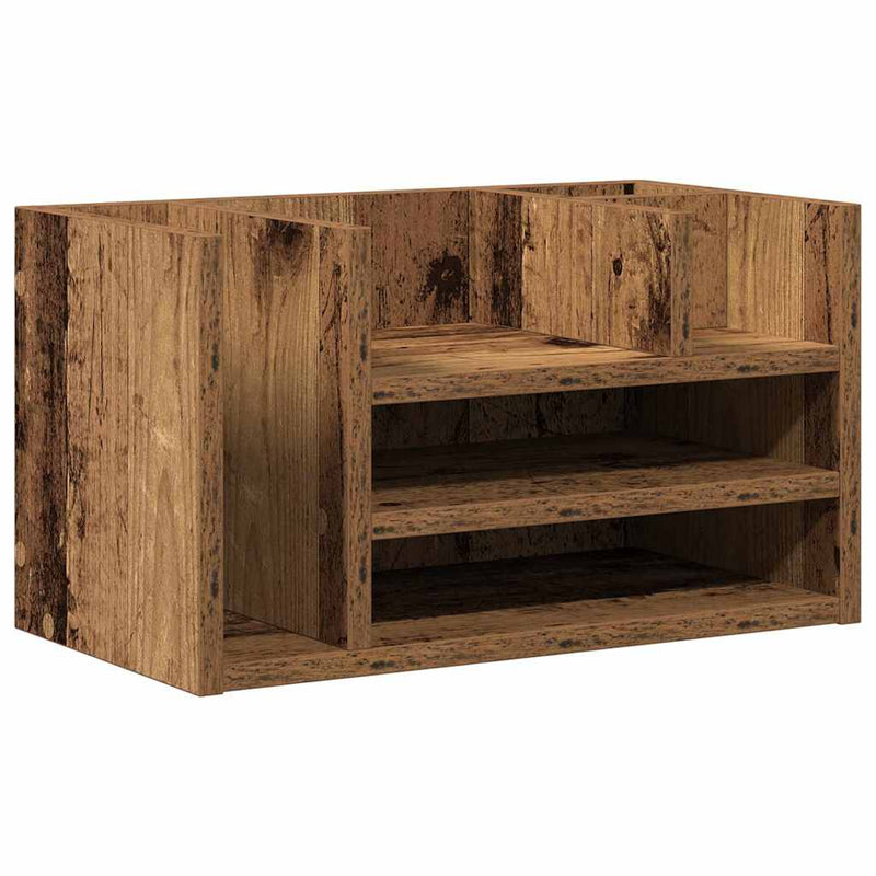 ギャラリービューアに画像をロードする, Vidaxl bureau organizer oudhout 44,5 x 24 x 25 cm bewerkt hout
