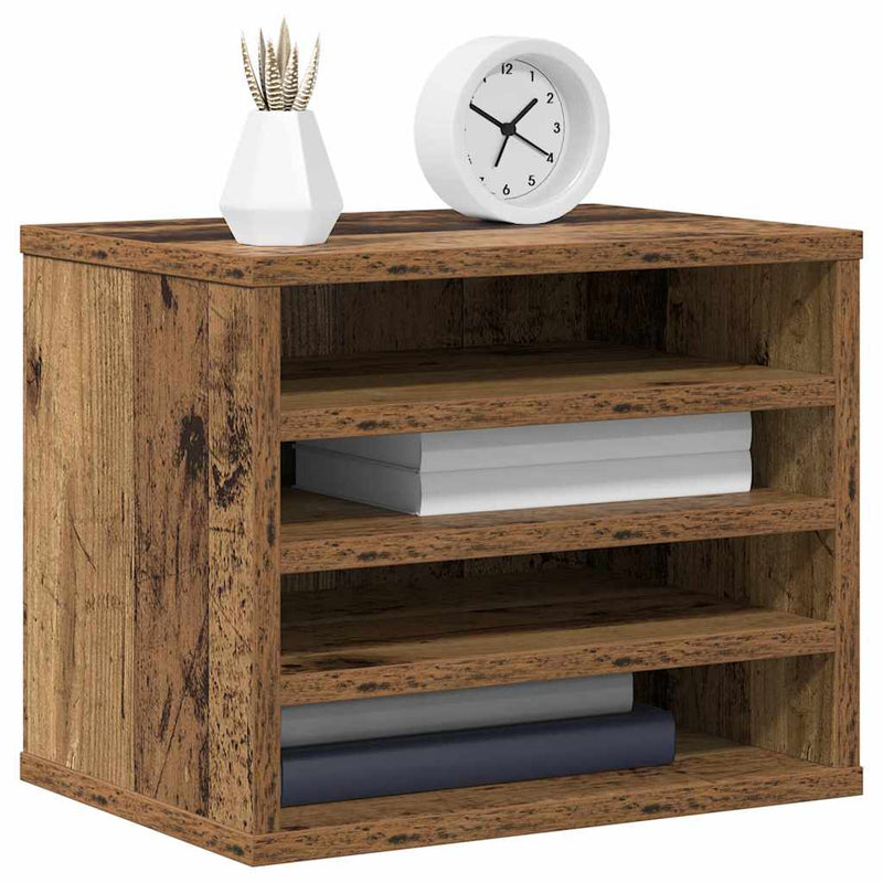 ギャラリービューアに画像をロードする, Vidaxl bureau organizer oudhout 36 x 26 x 29,5 cm bewerkt hout
