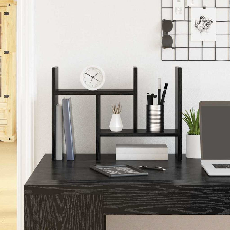 Chargez l'image dans la visionneuse de la galerie, Vidaxl bureau organizer zwart eiken 34,5 x 15,5 x 35,5 cm bewerkt hout
