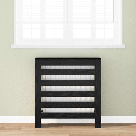 Vidaxl radiatorafdekking zwart eiken 78 x 20 x 82 cm bewerkt hout