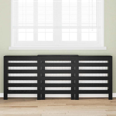 Vidaxl radiatorafdekking zwart eiken 205 x 21,5 x 83,5 cm bewerkt hout