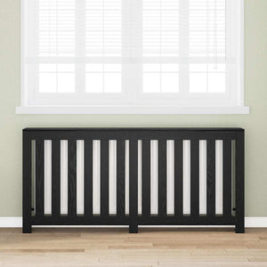 Vidaxl radiatorafdekking zwart eiken 175 x 20 x 82 cm bewerkt hout